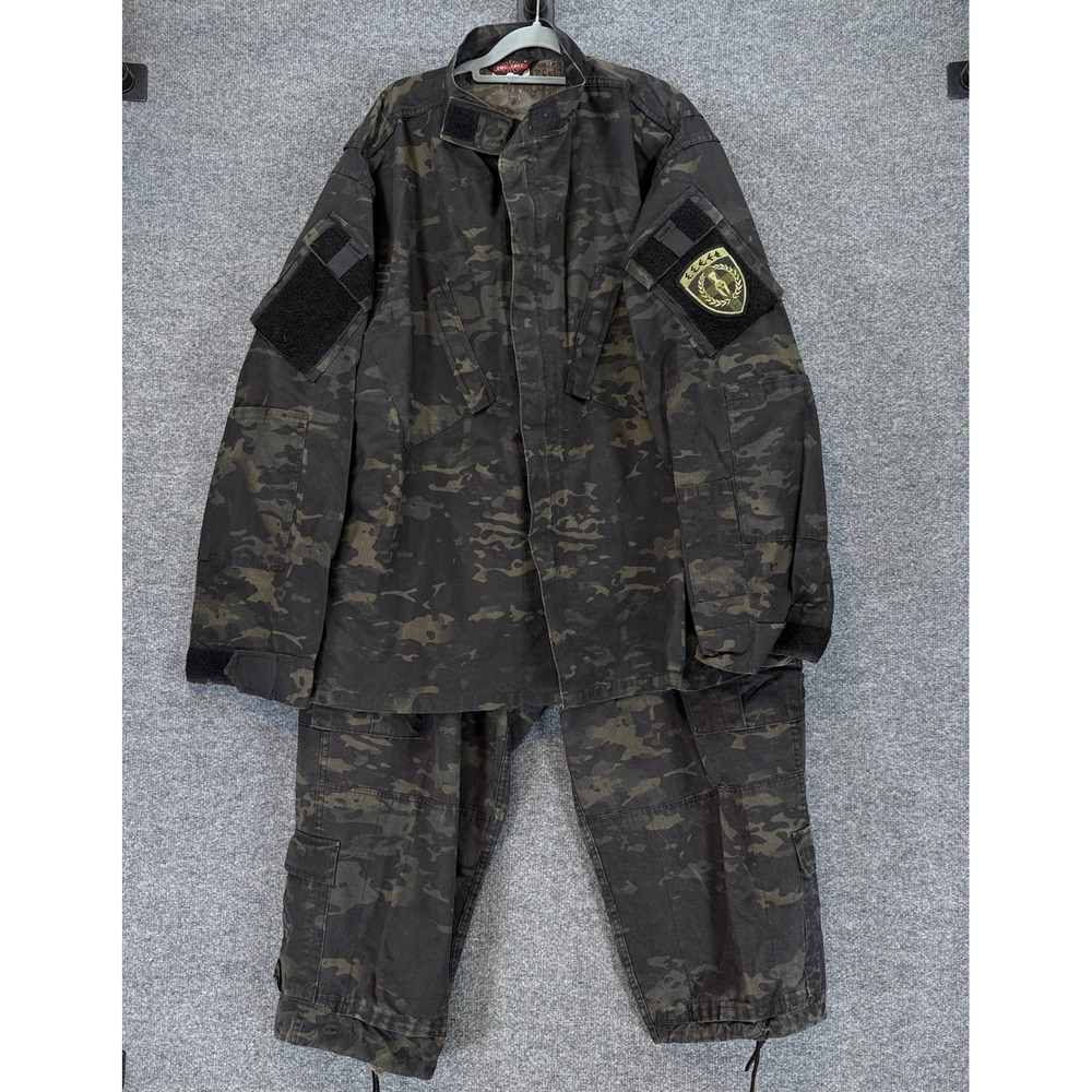 Tru-Spec Tactical Uniform Set Mens 2XL Green Camo Ripstop Paintball Combat